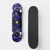 Zwart Blauw Skateboard (Voorkant)