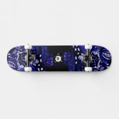 Zwart Blauw Skateboard (Horizontaal)