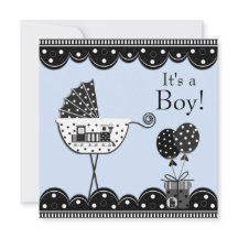 Zwart Blauw Trein Baby Boy Douche