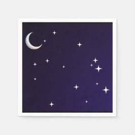 Zwart & Blauw Verlopende Nacht Thematisch Servet