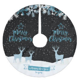 Zwart Blauw Vrolijk Kerstboom Rok