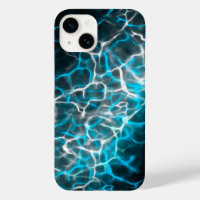 Zwart, blauw, wit bliksem waterreflectie