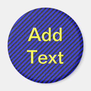 Zwart-blauwe dun diagonaal strepen magneet