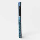 Zwart-blauwe luipaard afdrukken & buighart Case-Mate iPhone case (Achterkant/links)