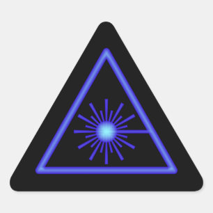 Zwart-blauwe Sticker voor laserwaarschuwing