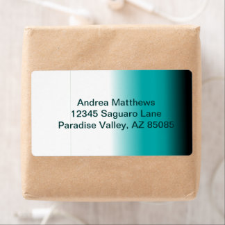 Zwart Blauwgroen witte ombre Etiket