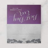 Zwart Bloemen Paarse en Zilveren Zitplaatsen (Buitenkant ongevouwen)