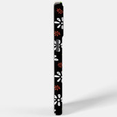 Zwart Bloemen Patroon iPhone 15 Pro Max Hoesje (Achterkant / Rechts)