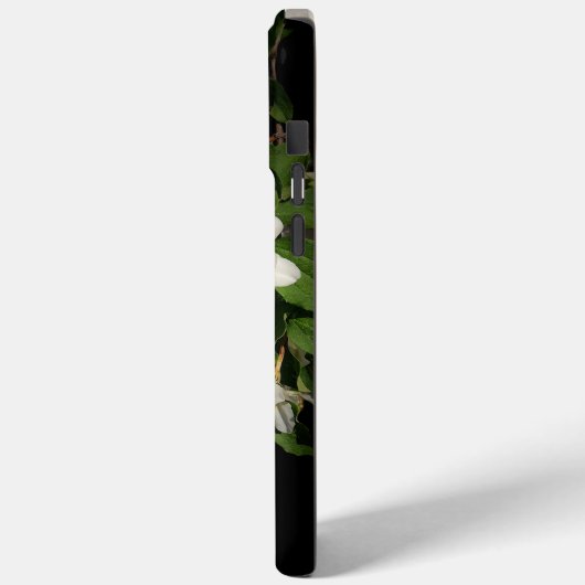 Zwart Bloemen Stoere iPhone Case (Achterkant / Links)