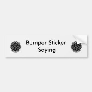 Zwart bloemlint door Kenneth Yoncich Bumpersticker