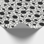 Zwart bloemperkool Verpakkingspapier Cadeaupapier (Hoek)