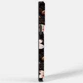 Zwart Blush Roze Rose Goud Bloemen Case-Mate iPhone Case (Achterkant / Rechts)