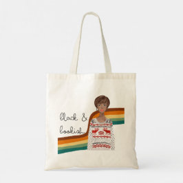 Zwart boekenmeisje met Pixie Haircut Tote Bag