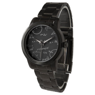 Zwart bord Overmaatse zwarte racelet Horloge