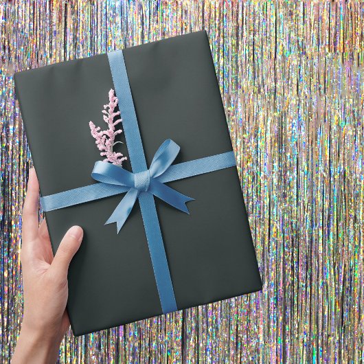 Zwart Bos Groen Effen Kleur Cadeaupapier