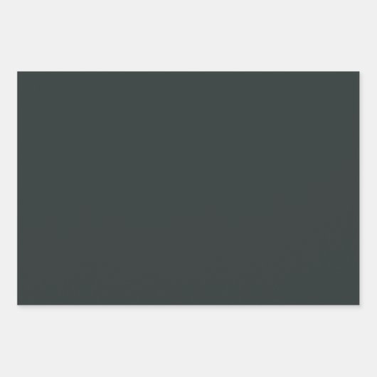 Zwart Bos Groen Effen Kleur Inpakpapier Vel (Voorkant)