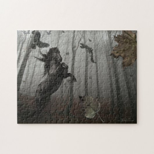 Zwart bos legpuzzel (Horizontaal)