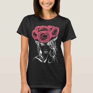 Zwart bos Meisje Bollenhut Vrouwen G T-shirt
