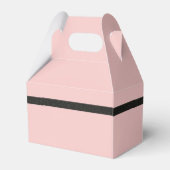 Zwart Bow Lint Roos Roze Monogram Bruidsmeisje Bedankdoosjes (Achterkant)