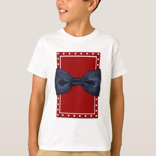 Zwart Bowtie Kinder T-shirt (Voorkant)