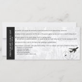 Zwart Brazilië Bruiloft Boarding Pass (Achterkant)