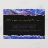 Zwart Bruiloft Kunst Accommodaties Informatiekaartje (Voorkant)