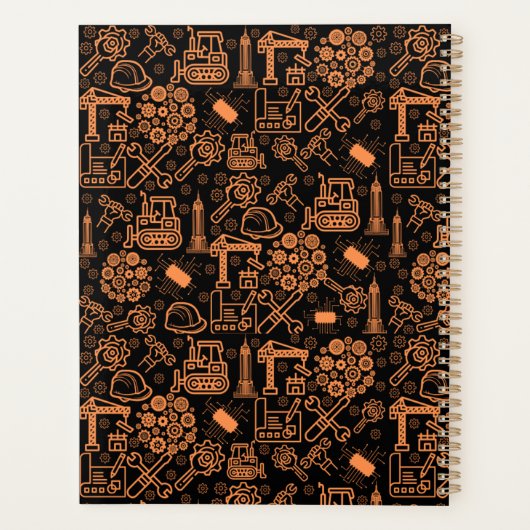 zwart-bruin Architectural Blueprint Engineer Planner (Achterkant)