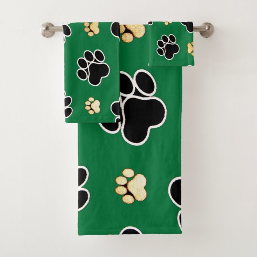 Zwart-bruin en bruin papier voor honden bad handdoek (Insitu)
