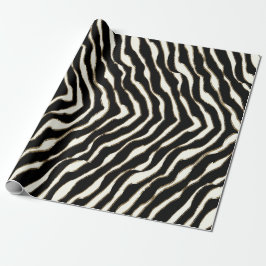 Zwart bruin en witte zebra printpapier cadeaupapier