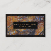 Zwart-bruin Faux Marble Visitekaartje (Voorkant)
