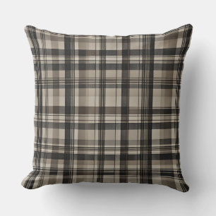 Zwart Bruin Grijs Boerderij Plaid Kussen