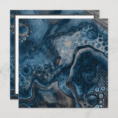 Zwart, bruin, grijs en blauw Abstract modern (Voorkant / Achterkant)
