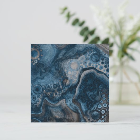 Zwart, bruin, grijs en blauw Abstract modern (Staand voorkant)