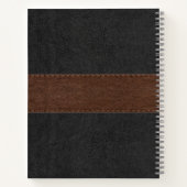 zwart & bruin kunstleer notitieboek (Achterkant)