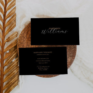 Zwart Bruin Retro Marketing Consultant Visitekaartje