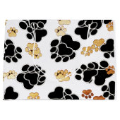 Zwart-bruine hondenpootjes groot cadeauzakje (Voorkant)