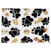 Zwart-bruine hondenpootjes groot cadeauzakje (Achterkant)