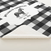Zwart Buffel Plaid Boerderij Paard Sherpa Deken (3/4)