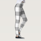 Zwart Buffel Plaid Pattern Kerst Leggings (Rechts)