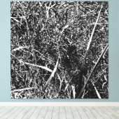 zwart buitenaards gras canvas afdruk (Insitu (Houten vloer))