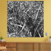 zwart buitenaards gras canvas afdruk (Insitu (Woonkamer))