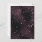 Zwart Burgundy Zilveren Sterren Bruids Bachelorett Kaart (Achterkant)