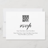Zwart  Calligrafiescript Weddenschap QR Code RS Kaart (Voorkant)