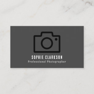 Zwart camerapictogram, fotograaf, fotografie visitekaartje