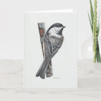 Zwart-capped Chickadee Art Kaart
