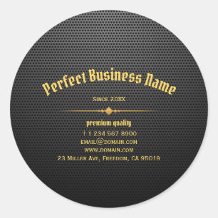 Zwart Carbon Gold Elegant Luxe Clear Unique Ronde Sticker