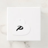 Zwart Casual Script Monogram Bedankt Bedankjes Labels (In situ)