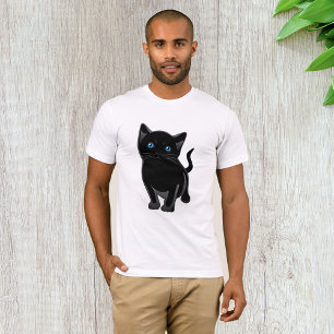 Zwart Cat Mannen T-shirt