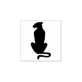Zwart Cat Silhouet klein rubber stempel geen handv (Afrduk)