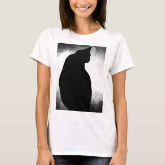 Zwart Cat Silhouet T-shirt